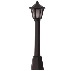 Miniature Street Lamp Post — 3.2 Inch Black Plastic Vintage Model