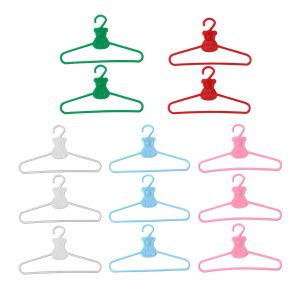Mini Hangers Set — 12-Pack 3.54 Inch Plastic Doll Clothes Hangers