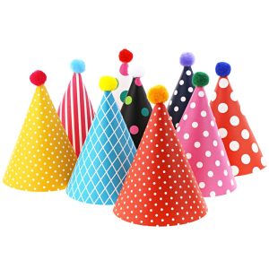 GINYOU Mini Kids Birthday Party Hats — DIY Assembly Craft Activity Set