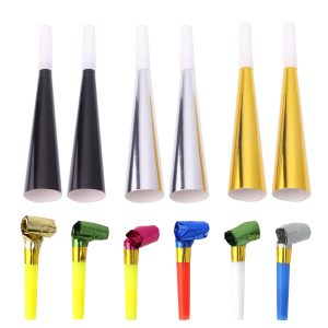 Party Blowers Noisemakers 12-Pack — Funny Birthday Horns & Kazoos