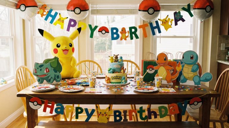 DIY Pokemon Birthday Decorations for a Big Kid? Help a Last-Minute Dad Out!