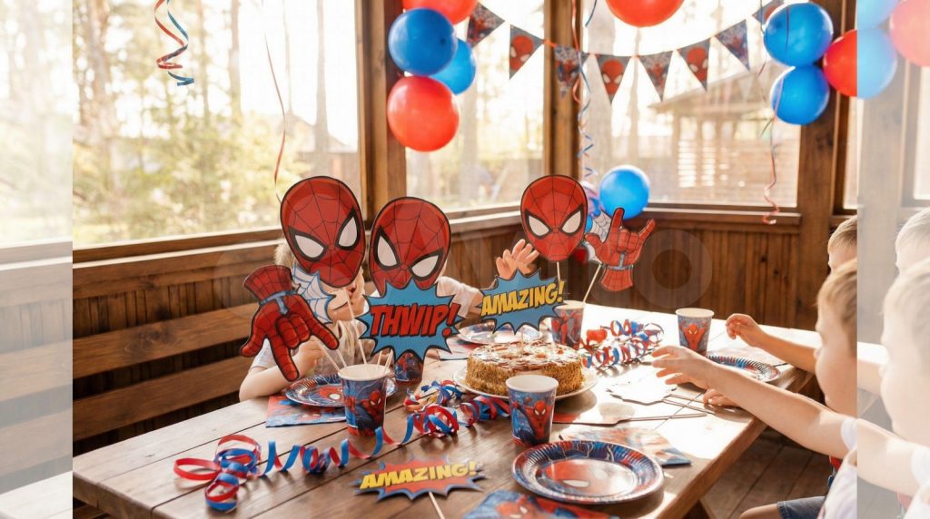 Spiderman Party Props: My Photo Booth was a FLOP last year – help me plan Jude’s 8th!