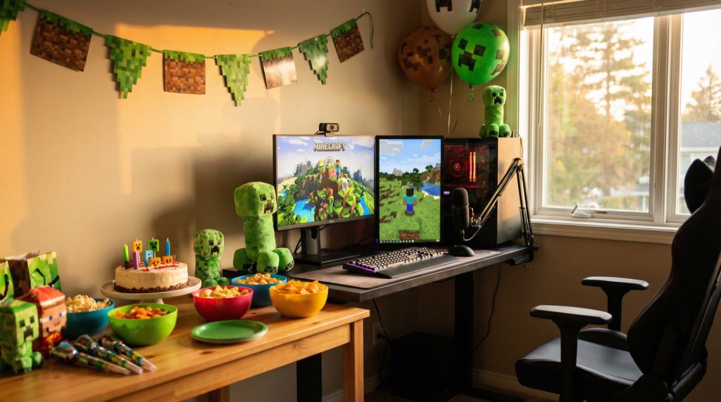 Chloe’s 5th Minecraft Bash: Did I Go Overboard with the Streamers?